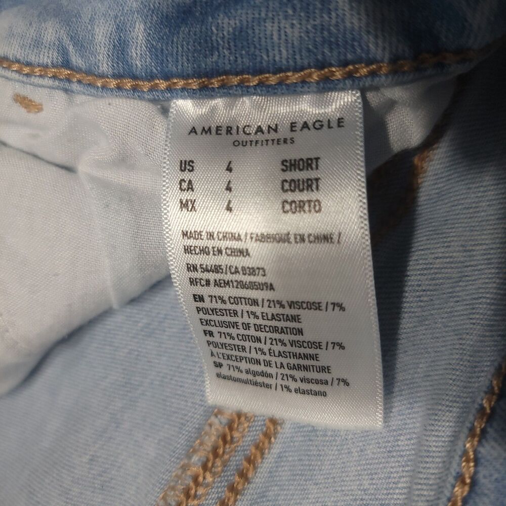 American Eagle Hi-Rise Jegging Womens 4 Stretch Jeans Blue Denim - Picture 5 of 9